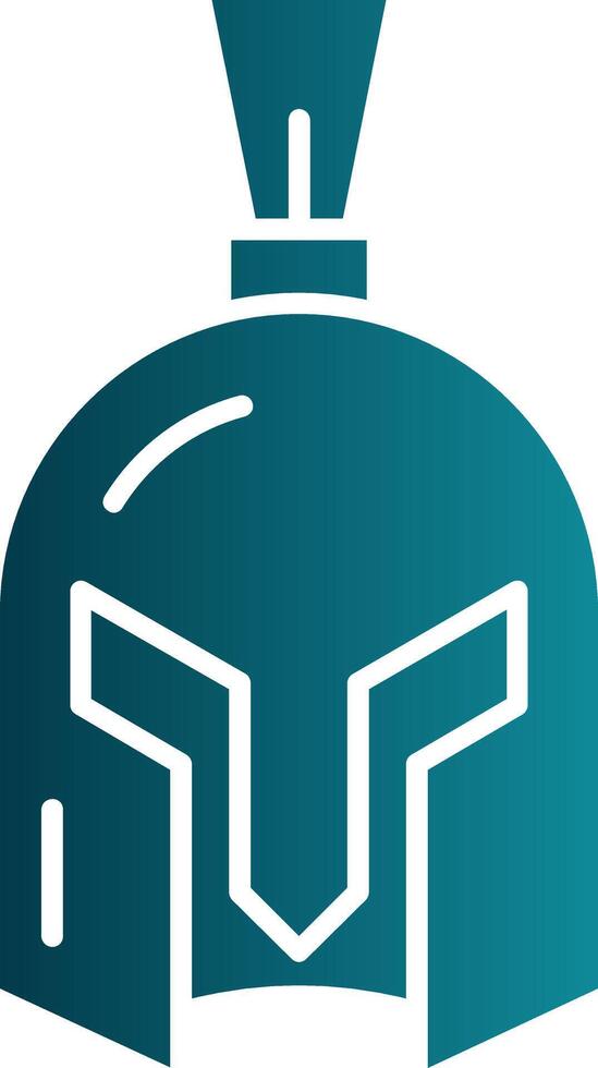 Helmet Glyph Gradient Round Corner Icon vector