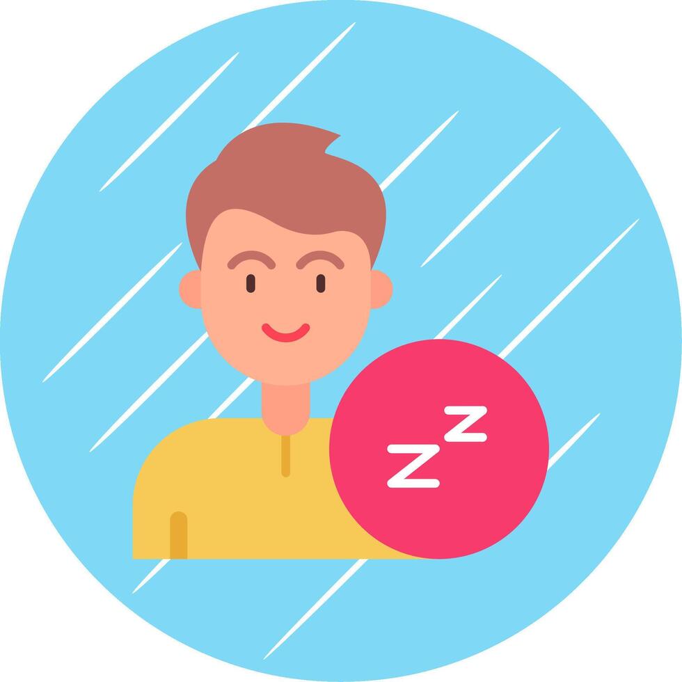 Sleep Flat Blue Circle Icon vector