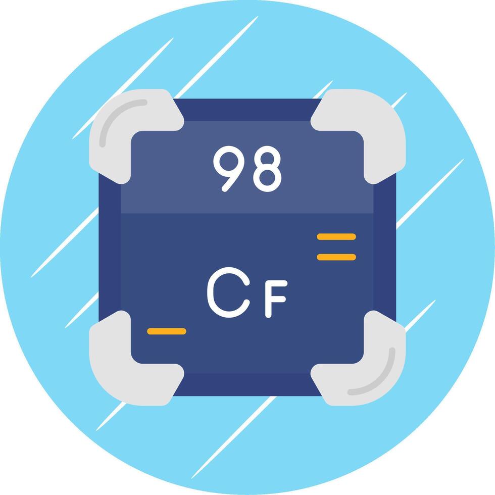 Californium Flat Blue Circle Icon vector