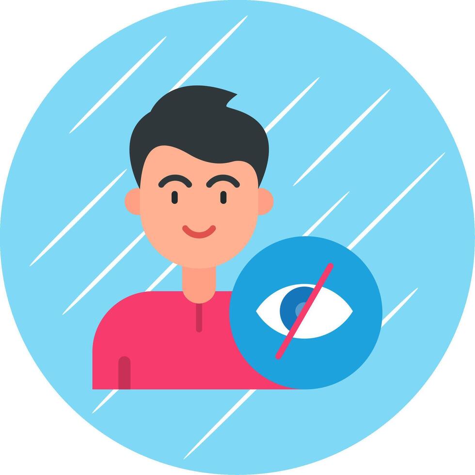 Disabled Flat Blue Circle Icon vector