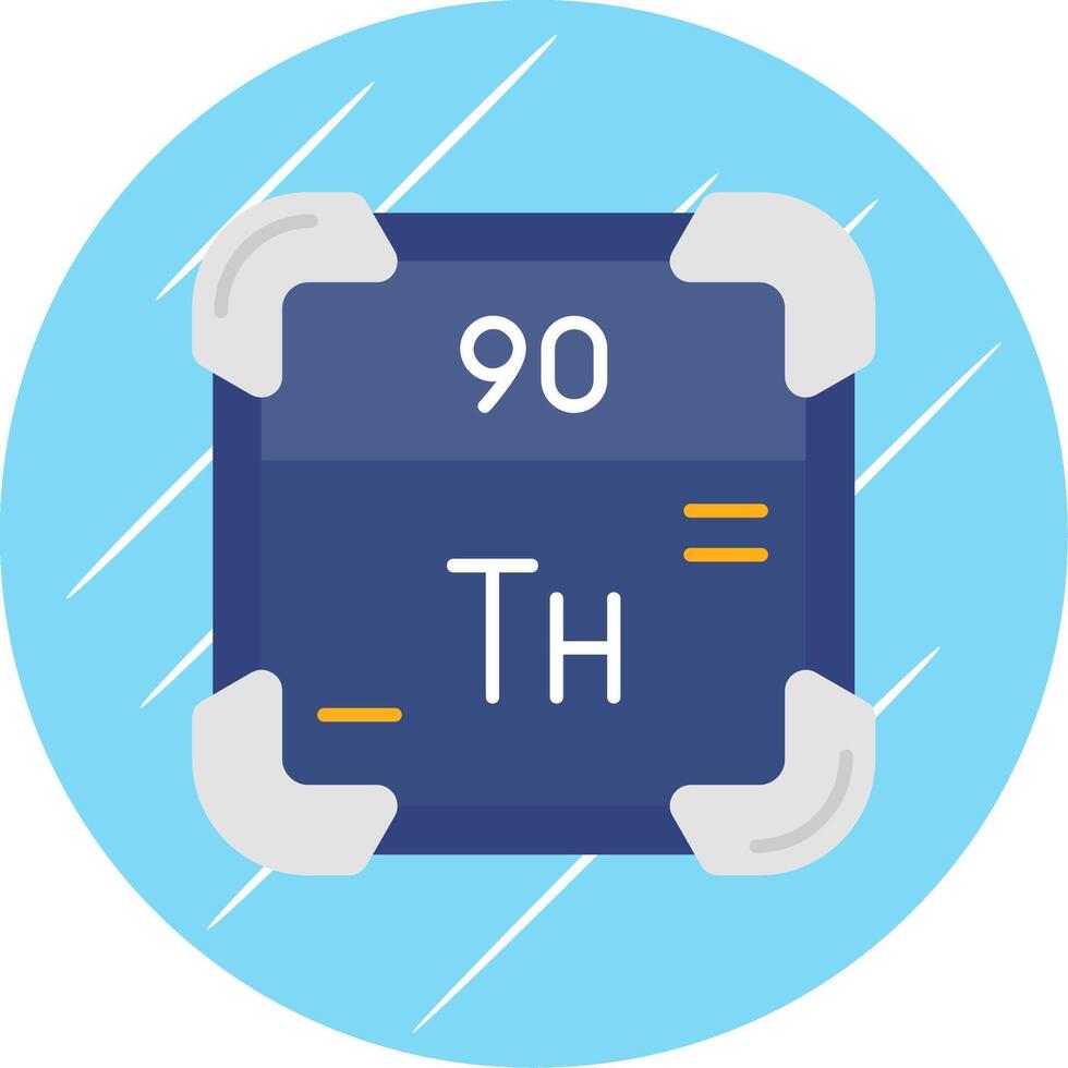 Thorium Flat Blue Circle Icon vector