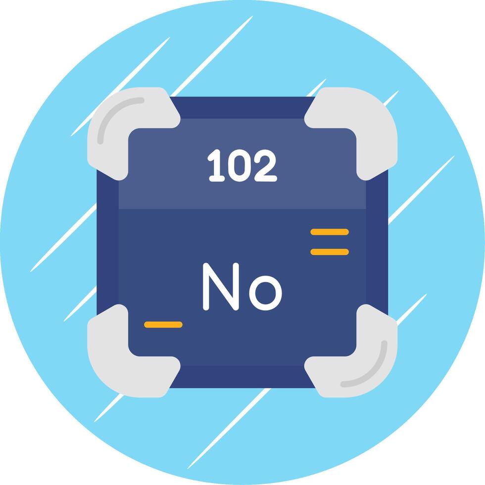 Nobelium Flat Blue Circle Icon vector