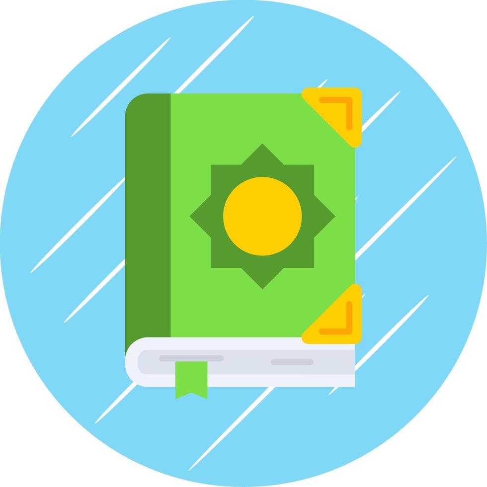 Quran Flat Blue Circle Icon vector