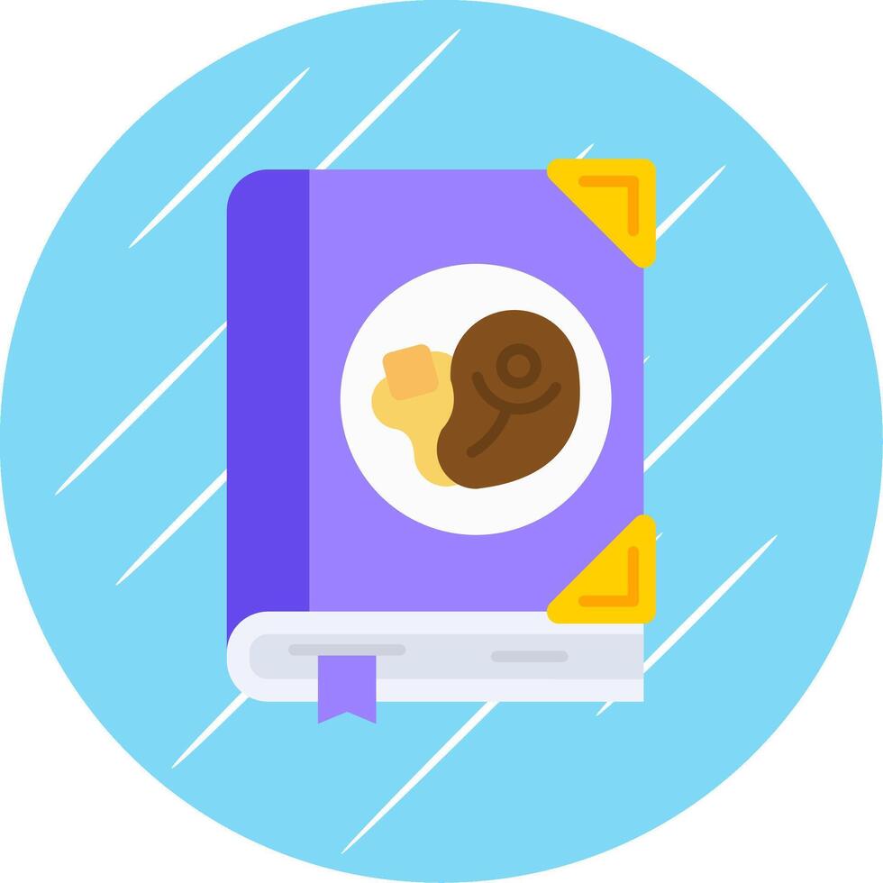 Cook Flat Blue Circle Icon vector
