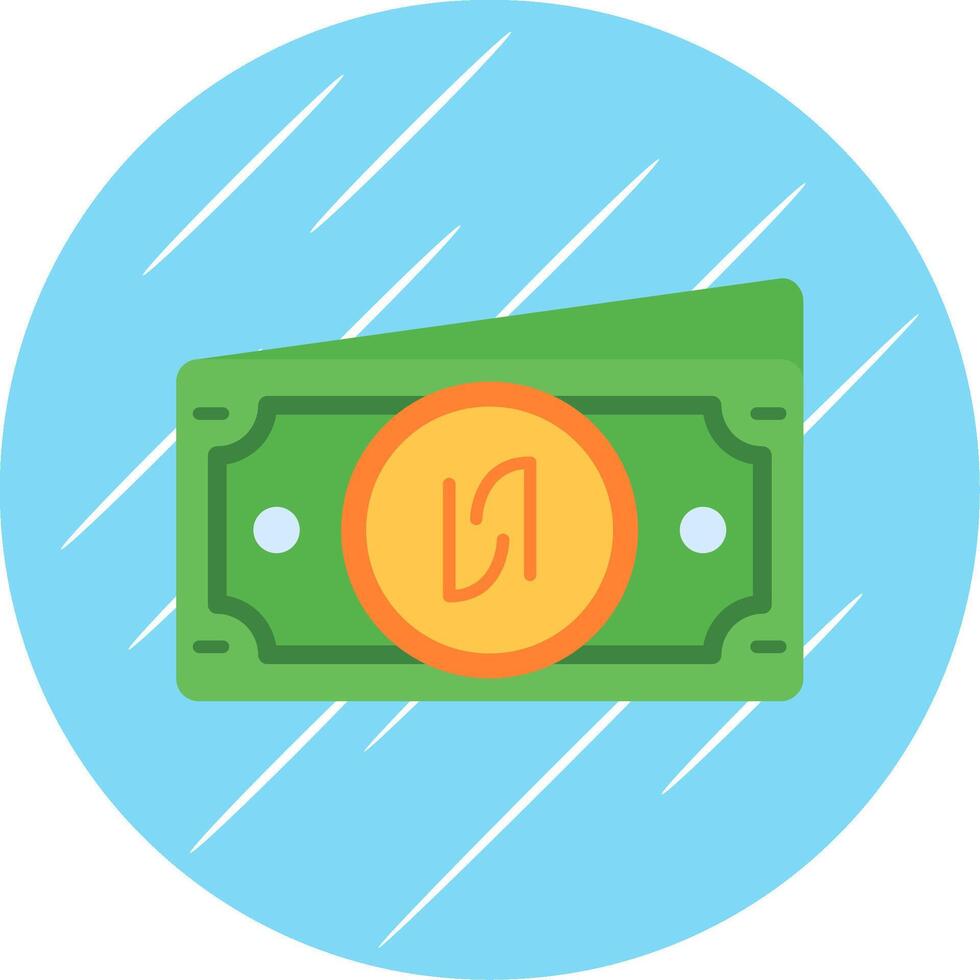 Shekel Flat Blue Circle Icon vector