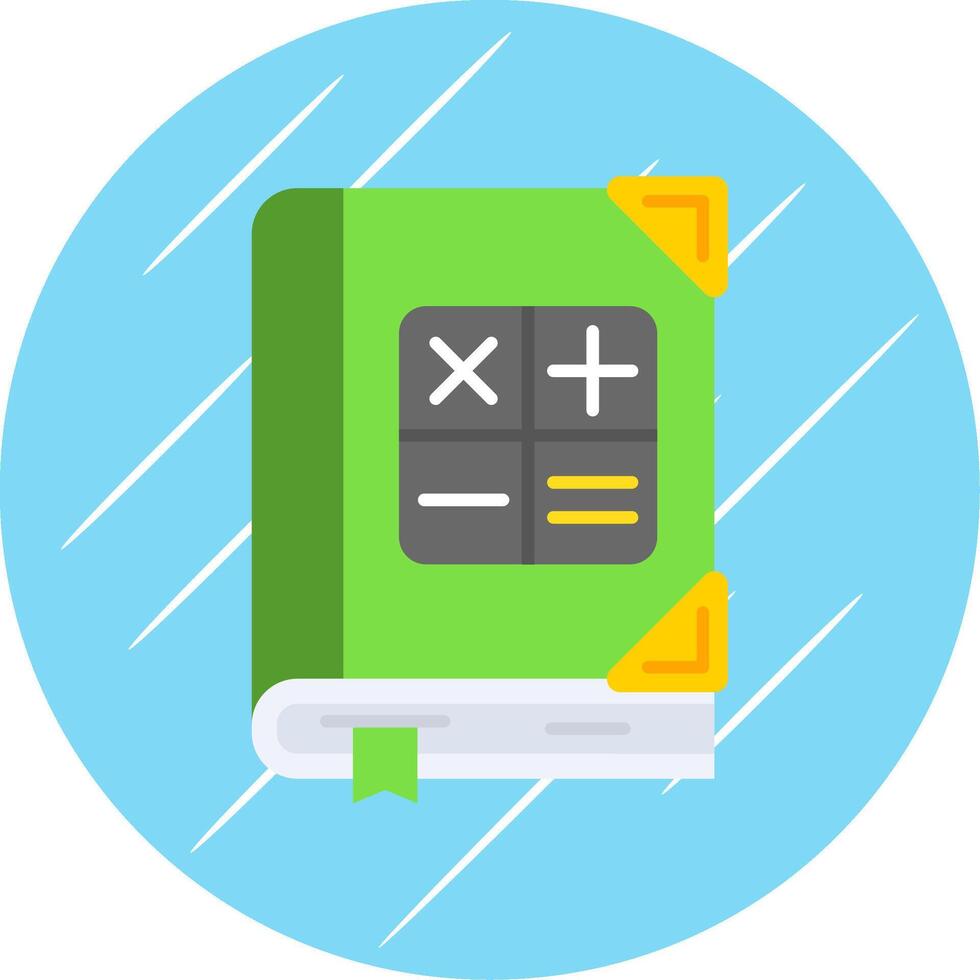 Math Flat Blue Circle Icon vector