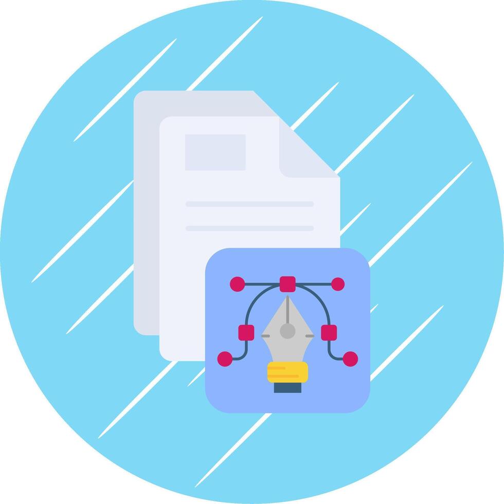 Vector Flat Blue Circle Icon