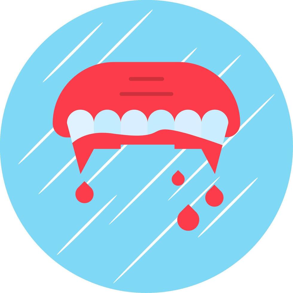 Teeth Flat Blue Circle Icon vector