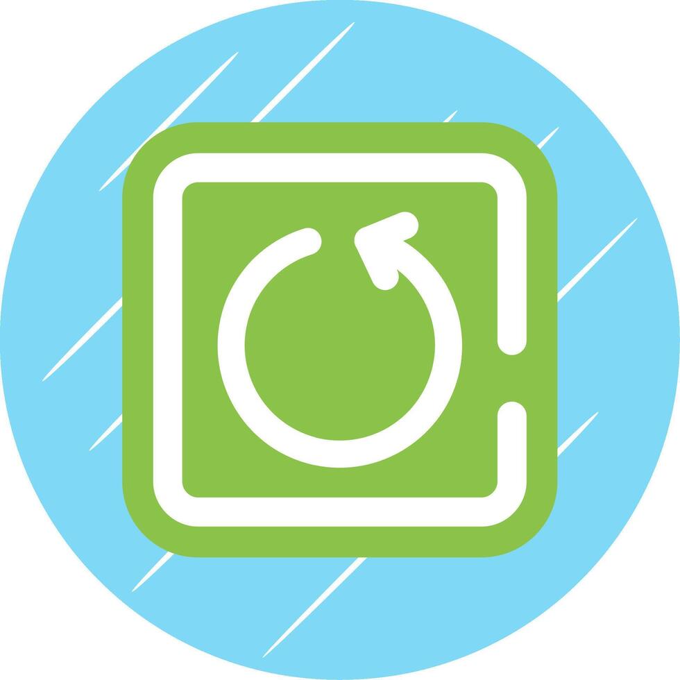 Undo Flat Blue Circle Icon vector
