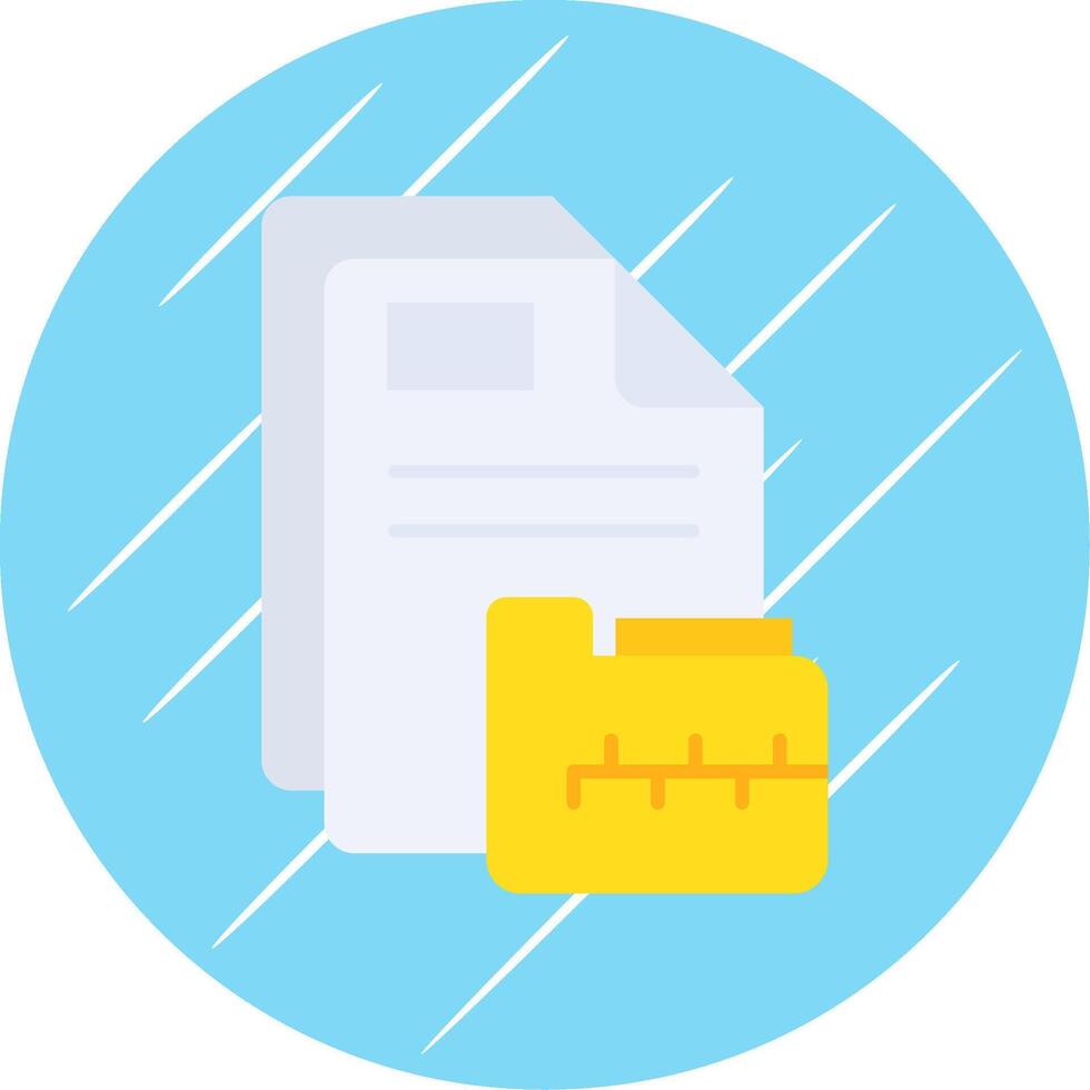 Archive Flat Blue Circle Icon vector