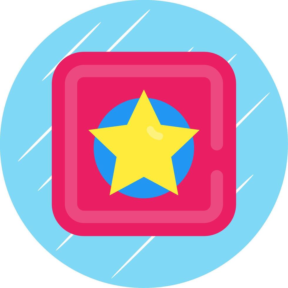 Star Flat Blue Circle Icon vector