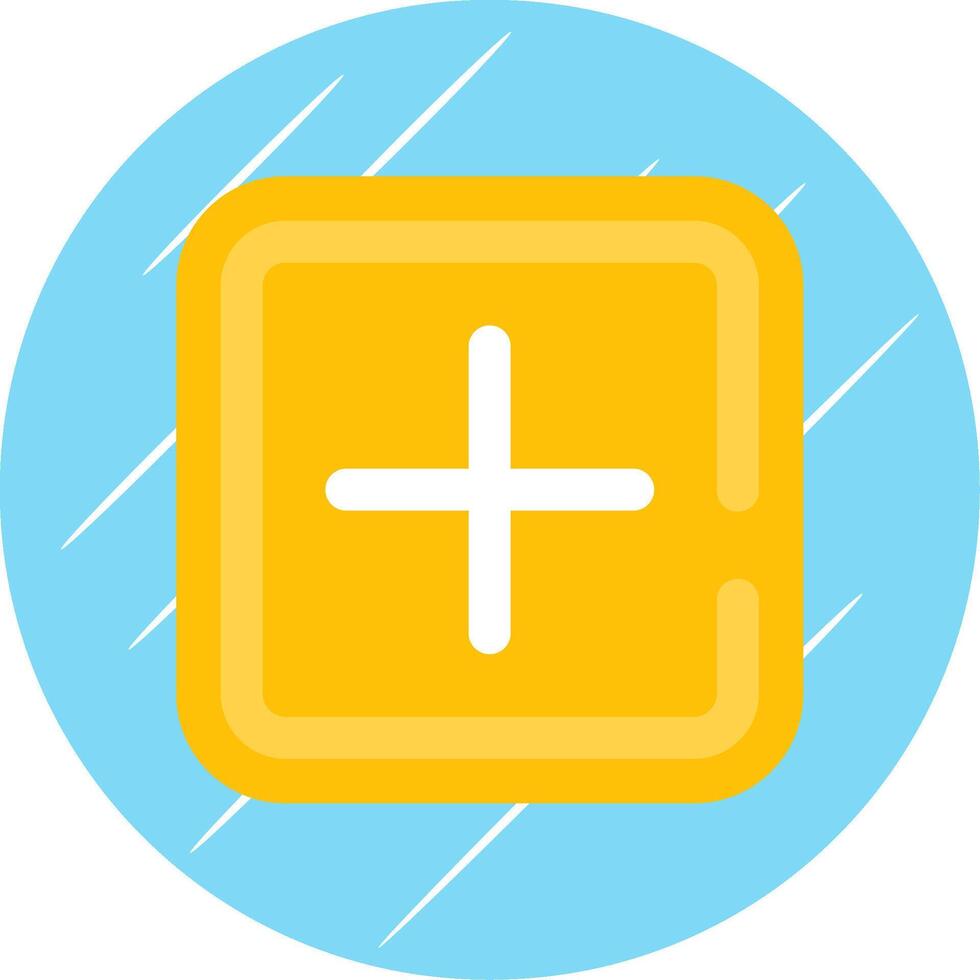 Add Flat Blue Circle Icon vector