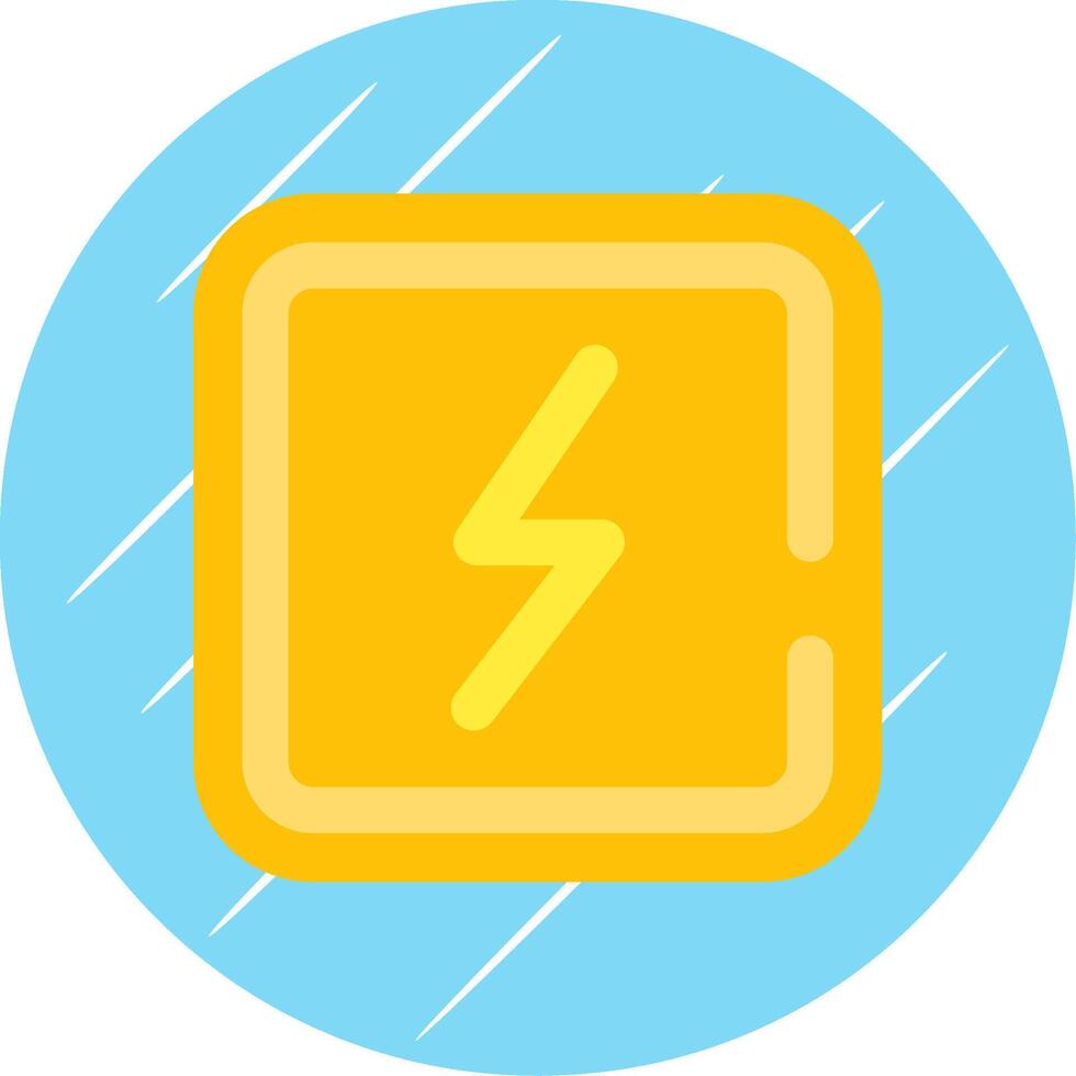 Electricity Flat Blue Circle Icon vector