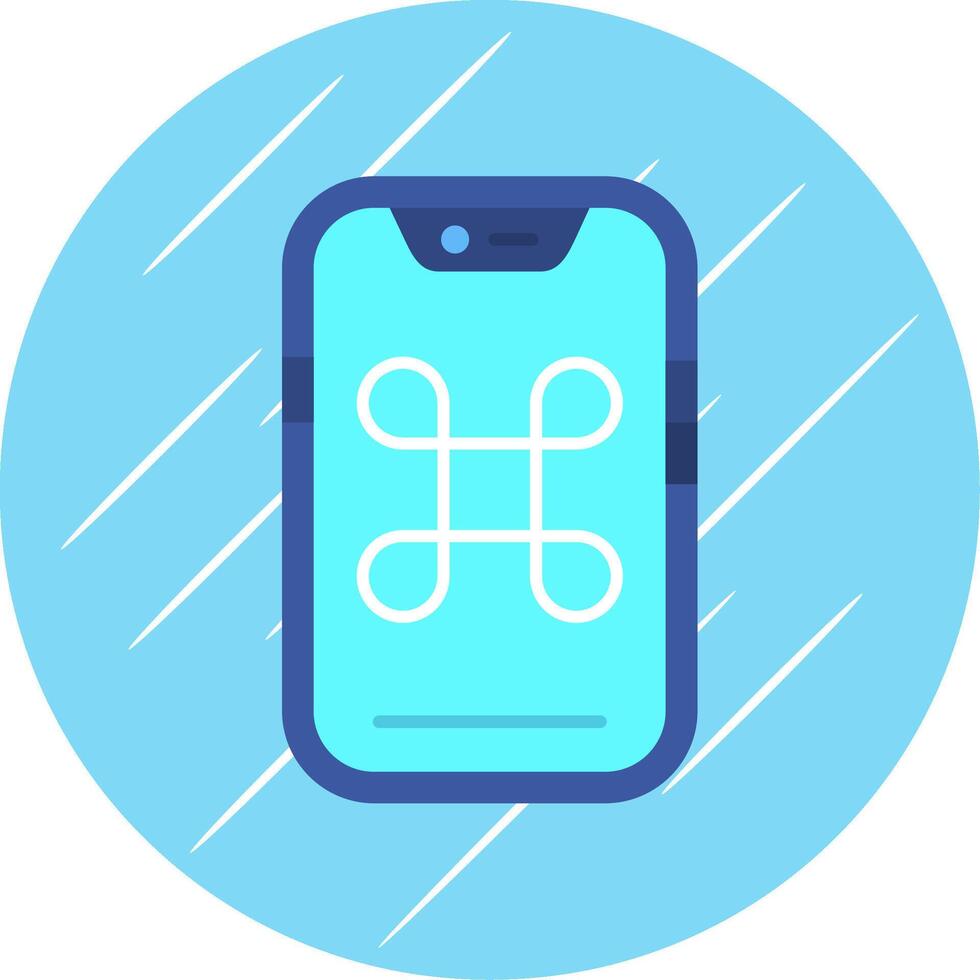 Command Flat Blue Circle Icon vector