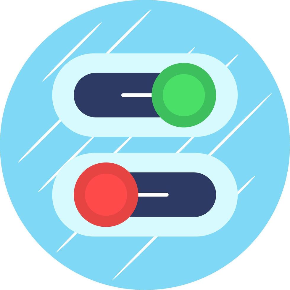 Switch Flat Blue Circle Icon vector