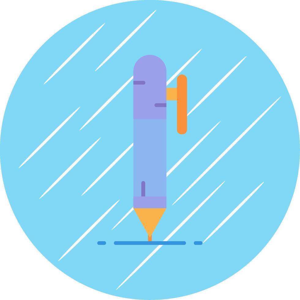 Pen Flat Blue Circle Icon vector