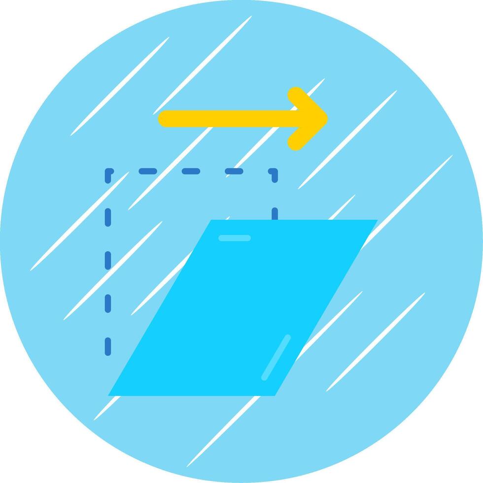 Shear Flat Blue Circle Icon vector