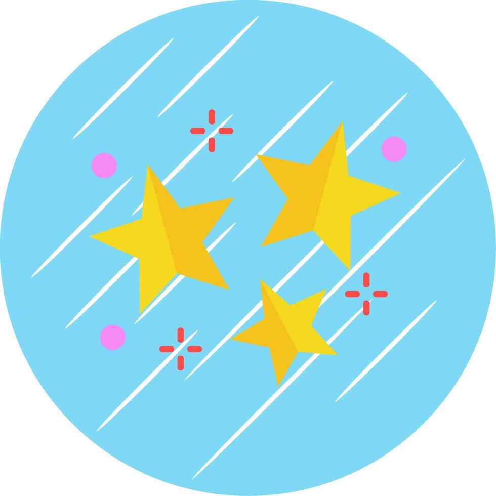 Star Flat Blue Circle Icon vector