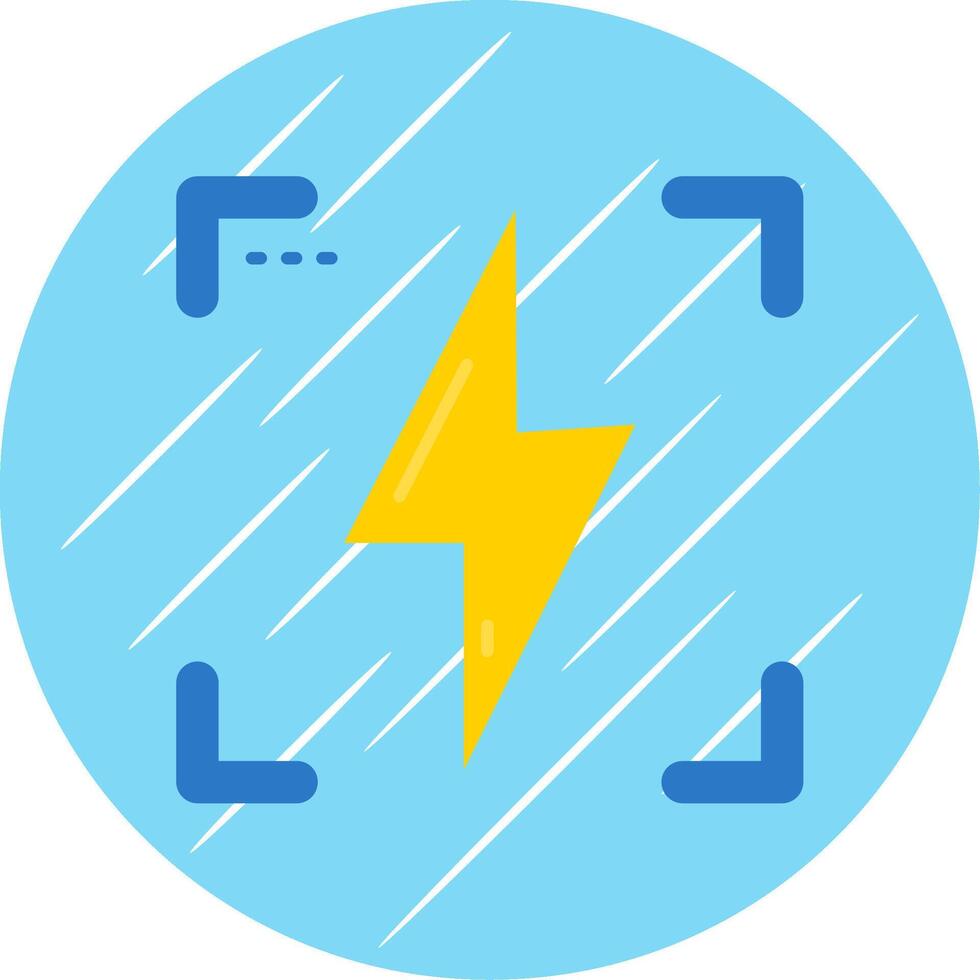 Flash Flat Blue Circle Icon vector