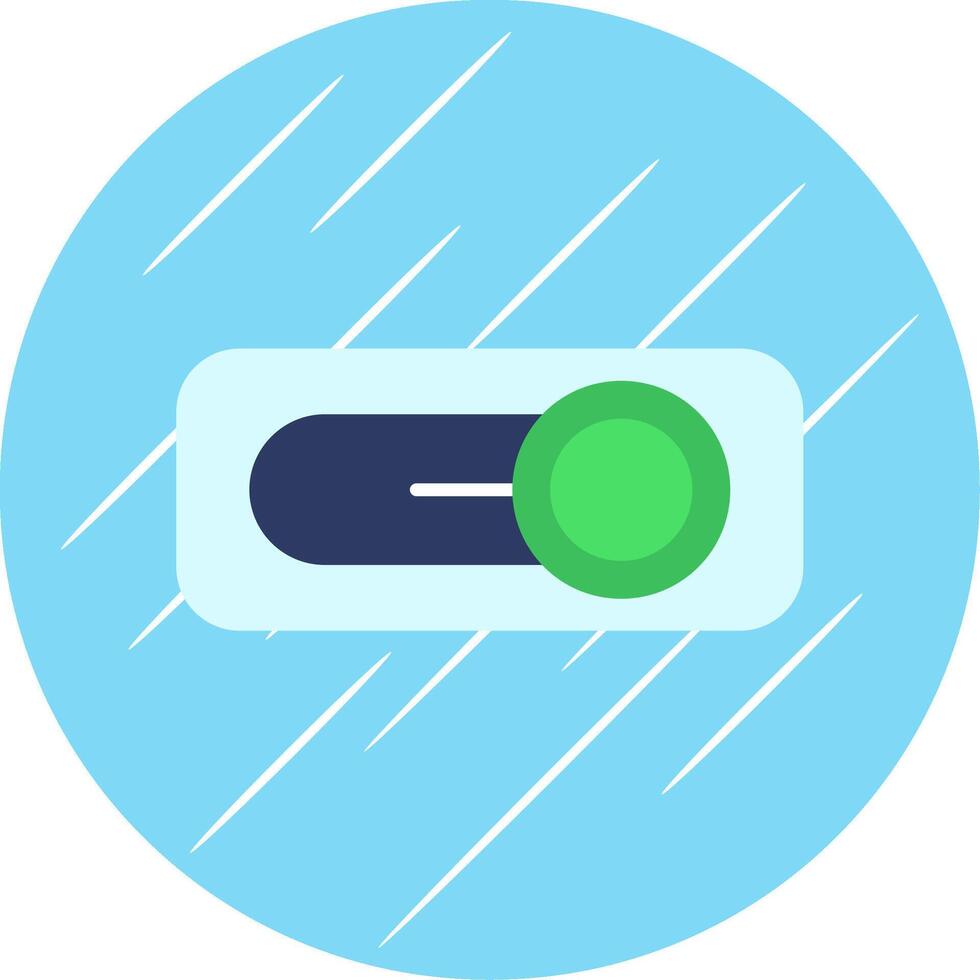 Switch Flat Blue Circle Icon vector