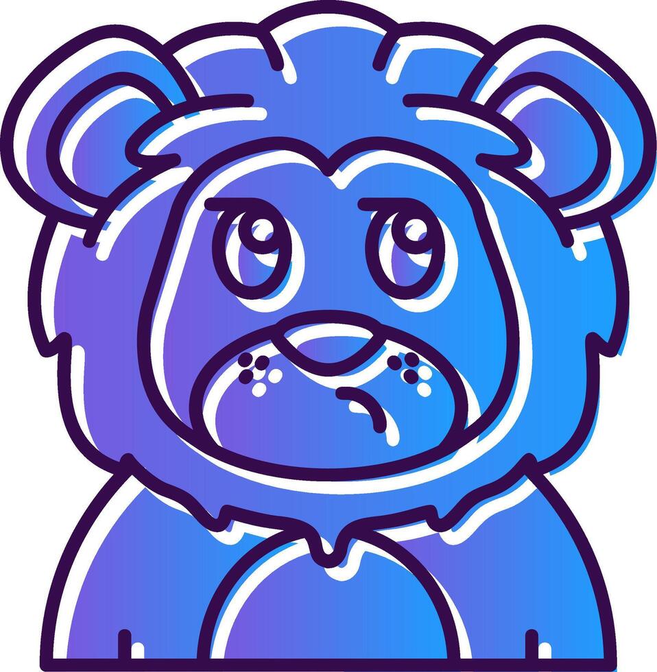 Suspicious Gradient Filled Icon vector