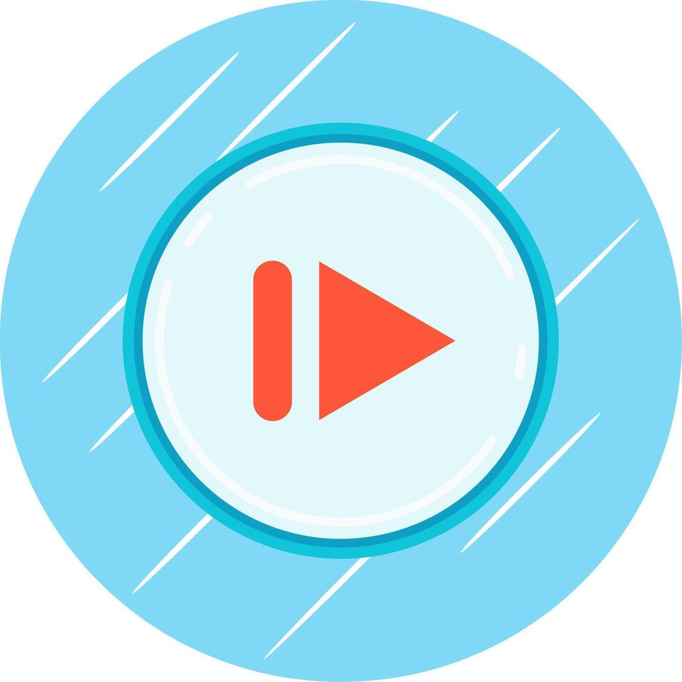 Next Flat Blue Circle Icon vector