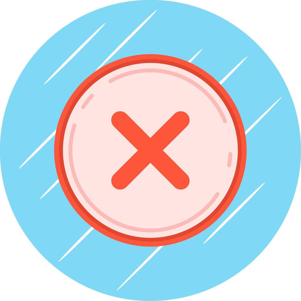 Cancel Flat Blue Circle Icon vector