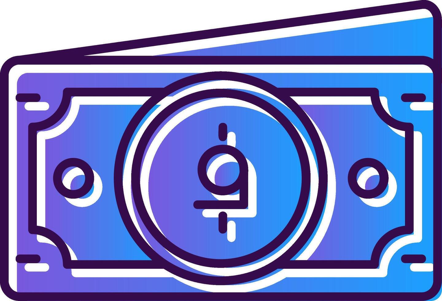 Afghani Gradient Filled Icon vector
