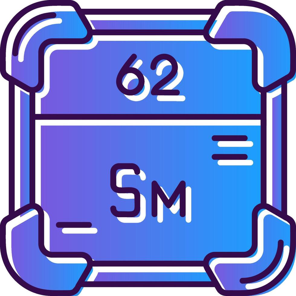 Samarium Gradient Filled Icon vector