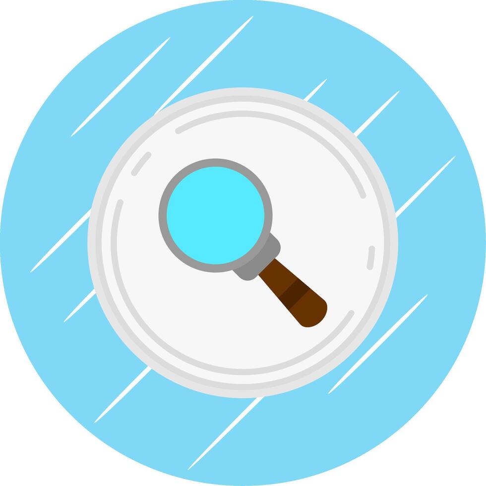 Search Flat Blue Circle Icon vector