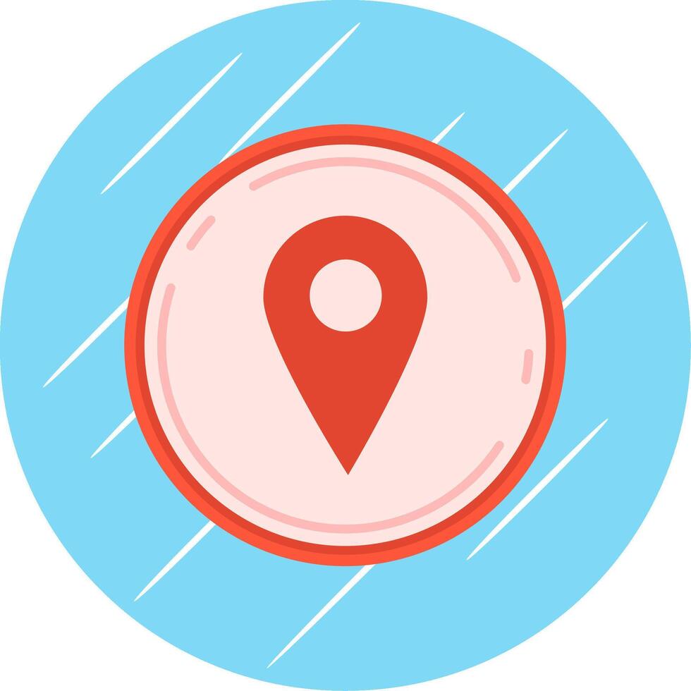 Location Flat Blue Circle Icon vector