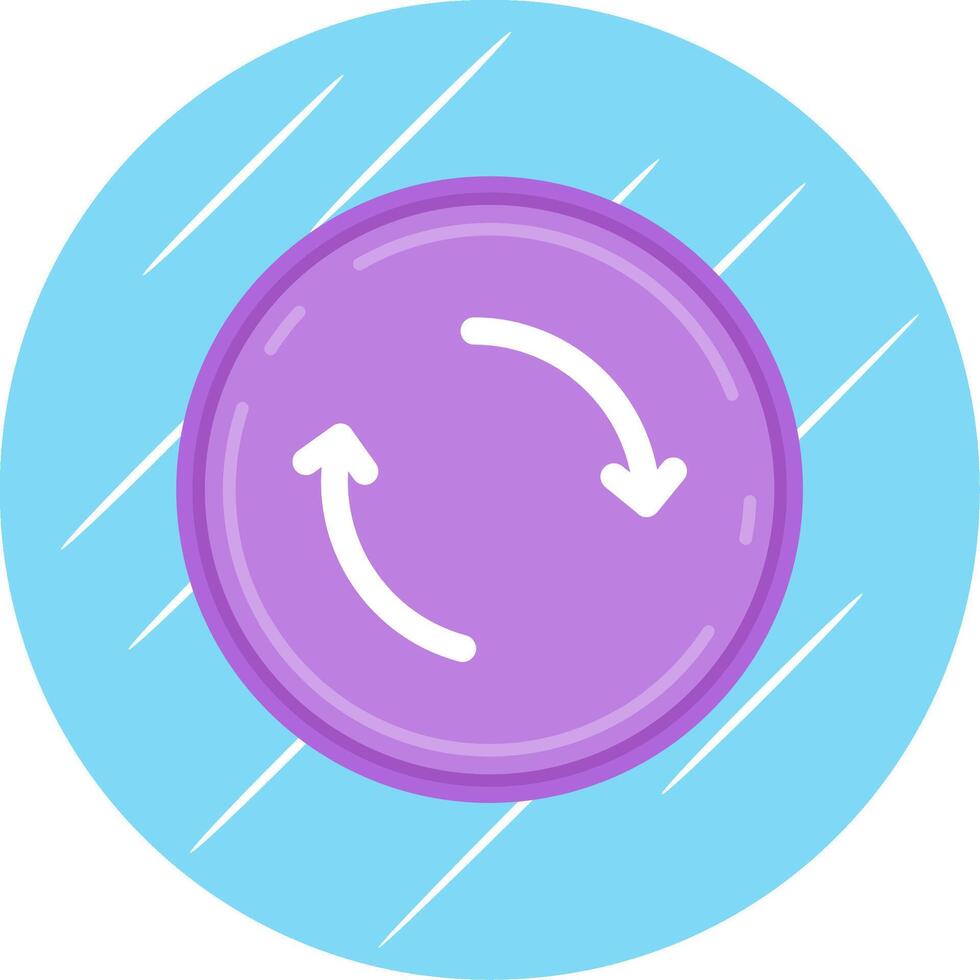 Refresh Flat Blue Circle Icon vector