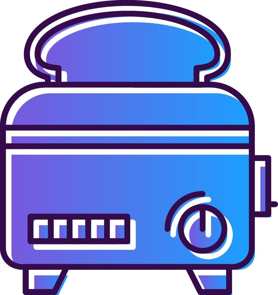 Toaster Gradient Filled Icon vector