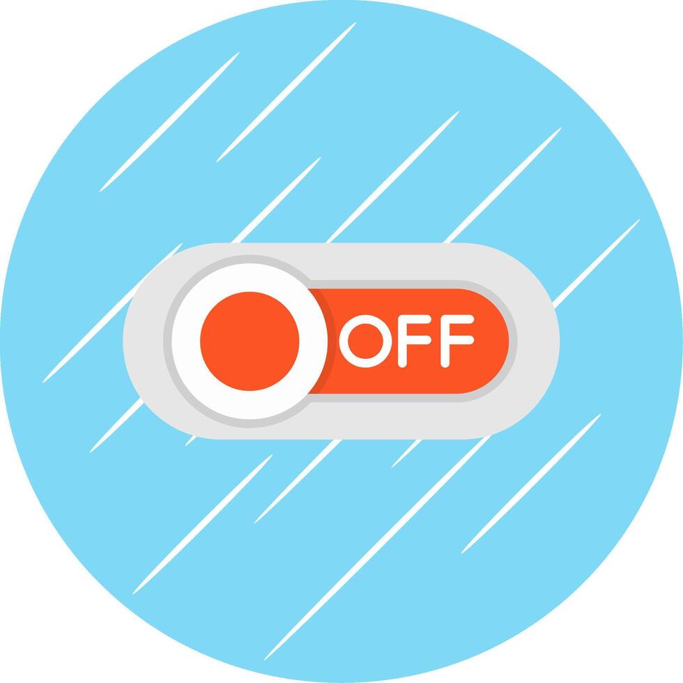 Off Flat Blue Circle Icon vector