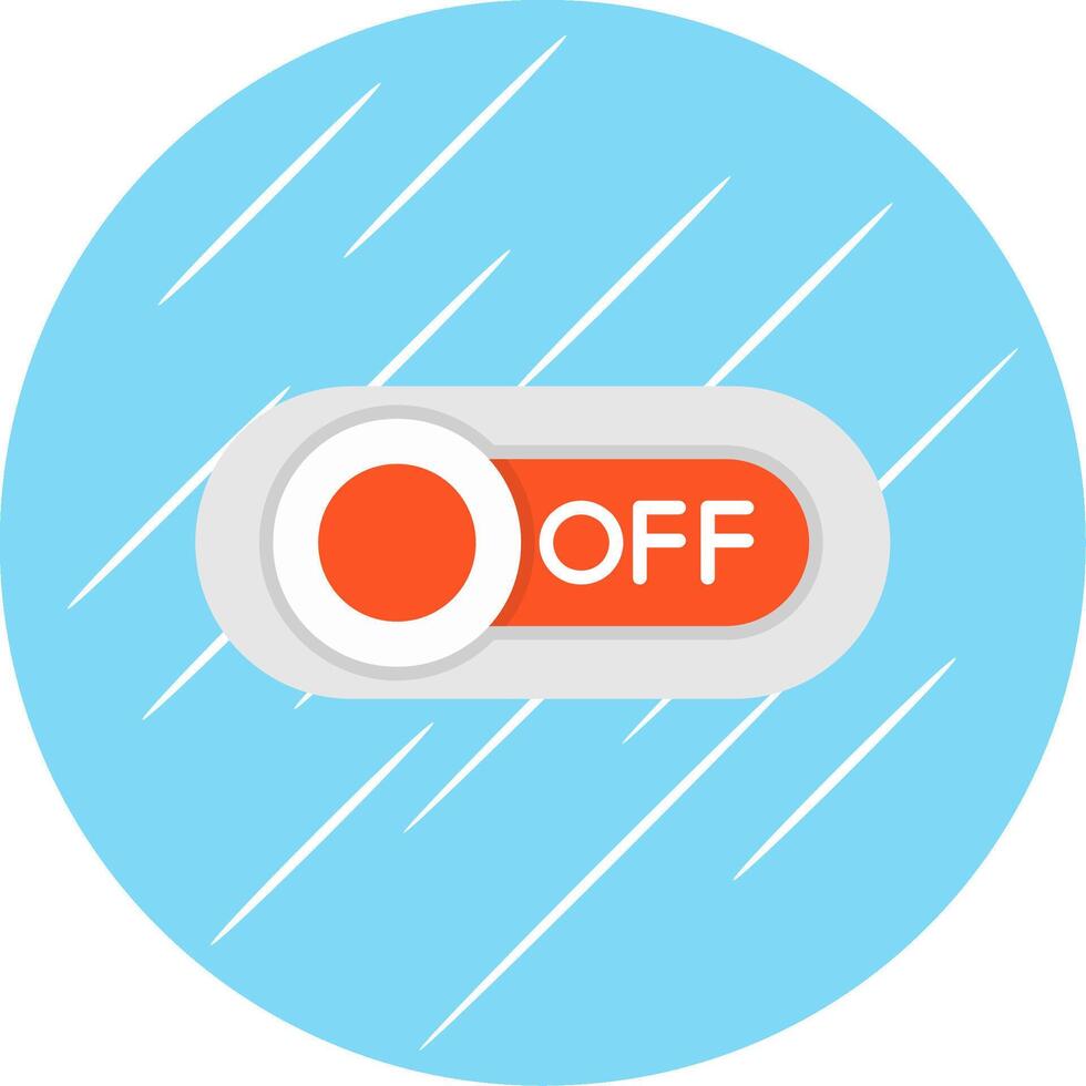 Off Flat Blue Circle Icon vector