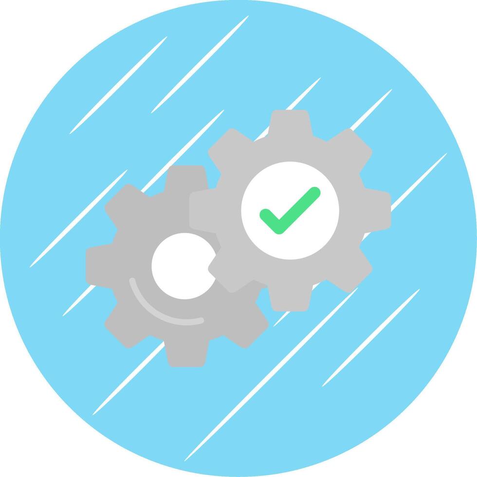 Setting Flat Blue Circle Icon vector