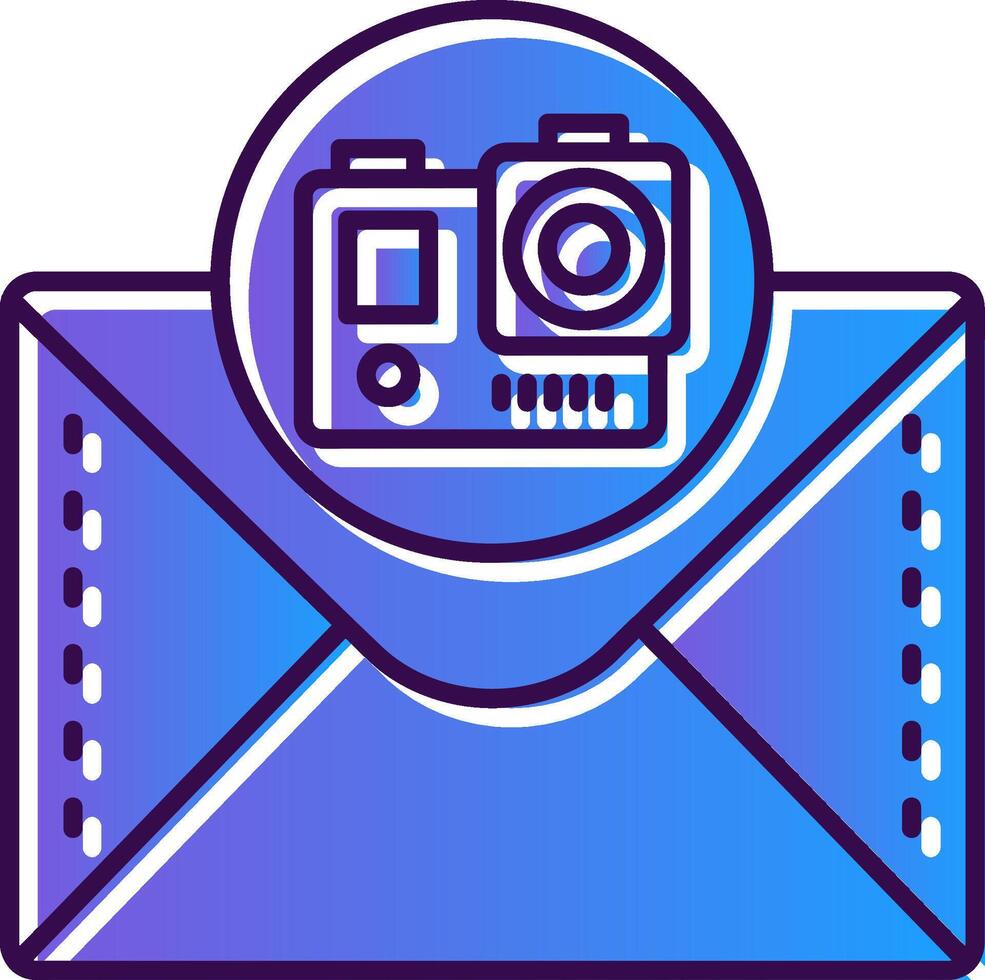 Camera Gradient Filled Icon vector