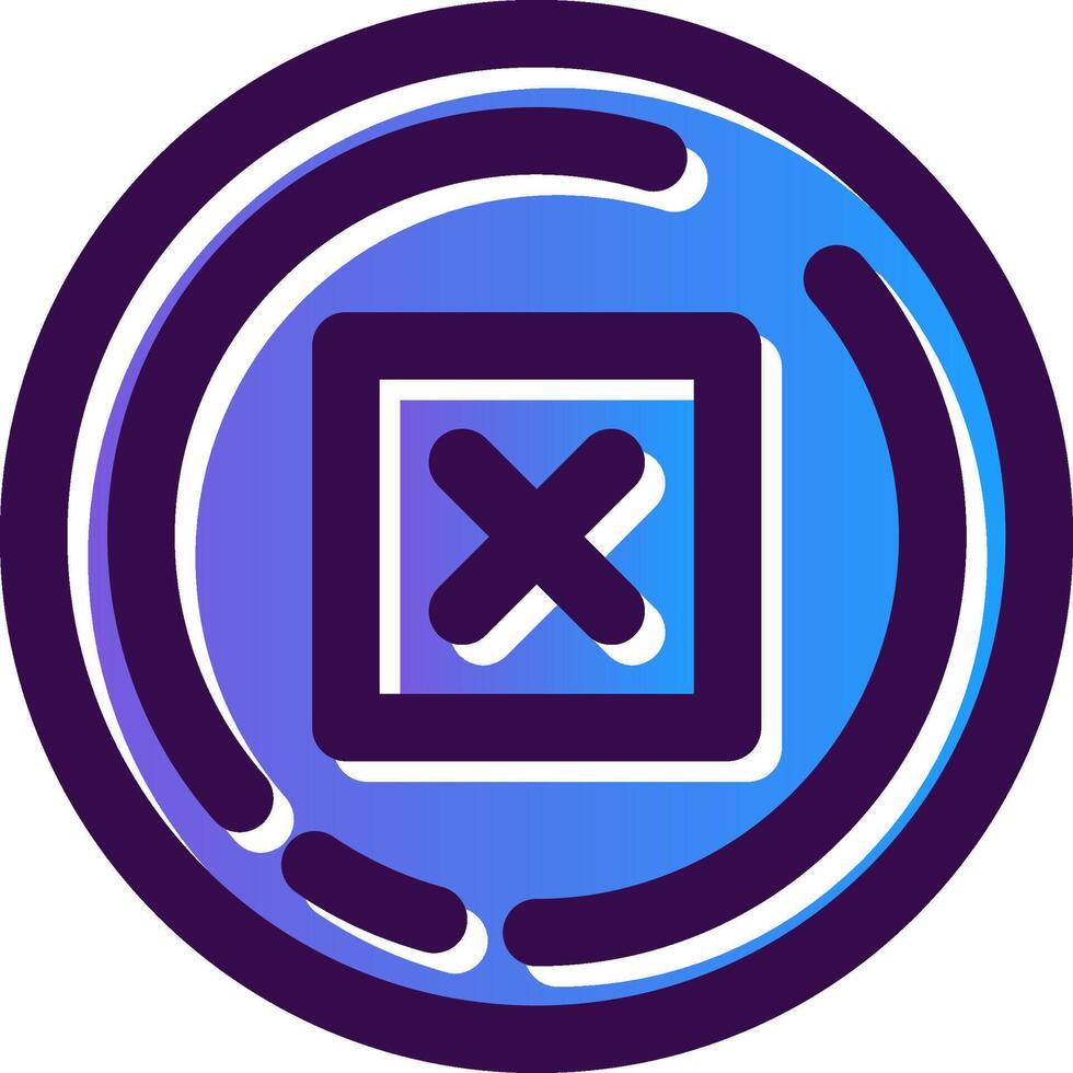 Delete Gradient Filled Icon vector