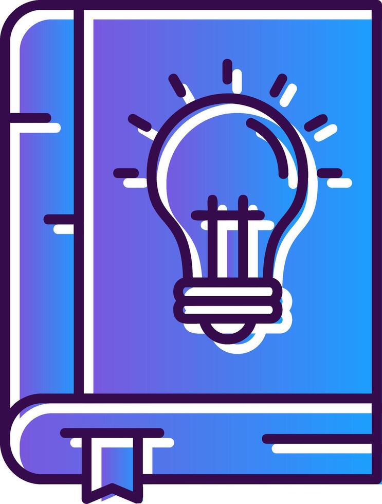 Knowledge Gradient Filled Icon vector