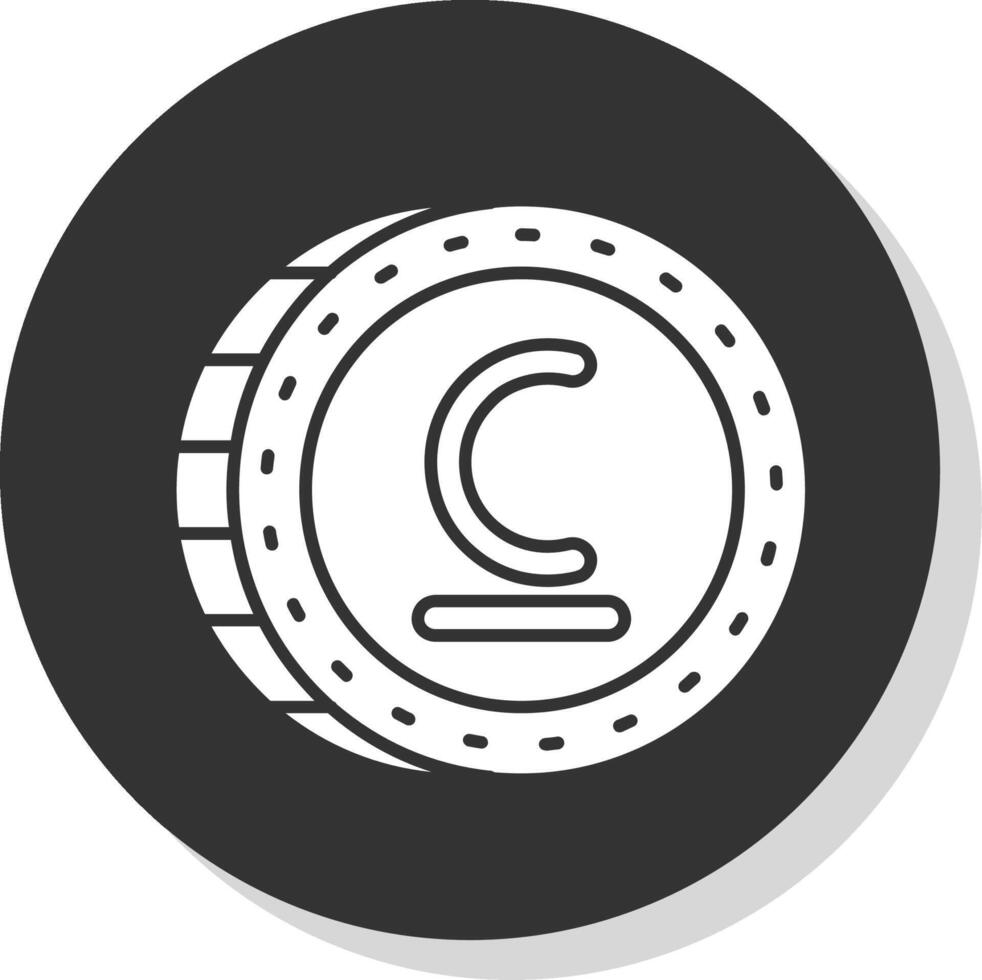Som Glyph Grey Circle Icon vector