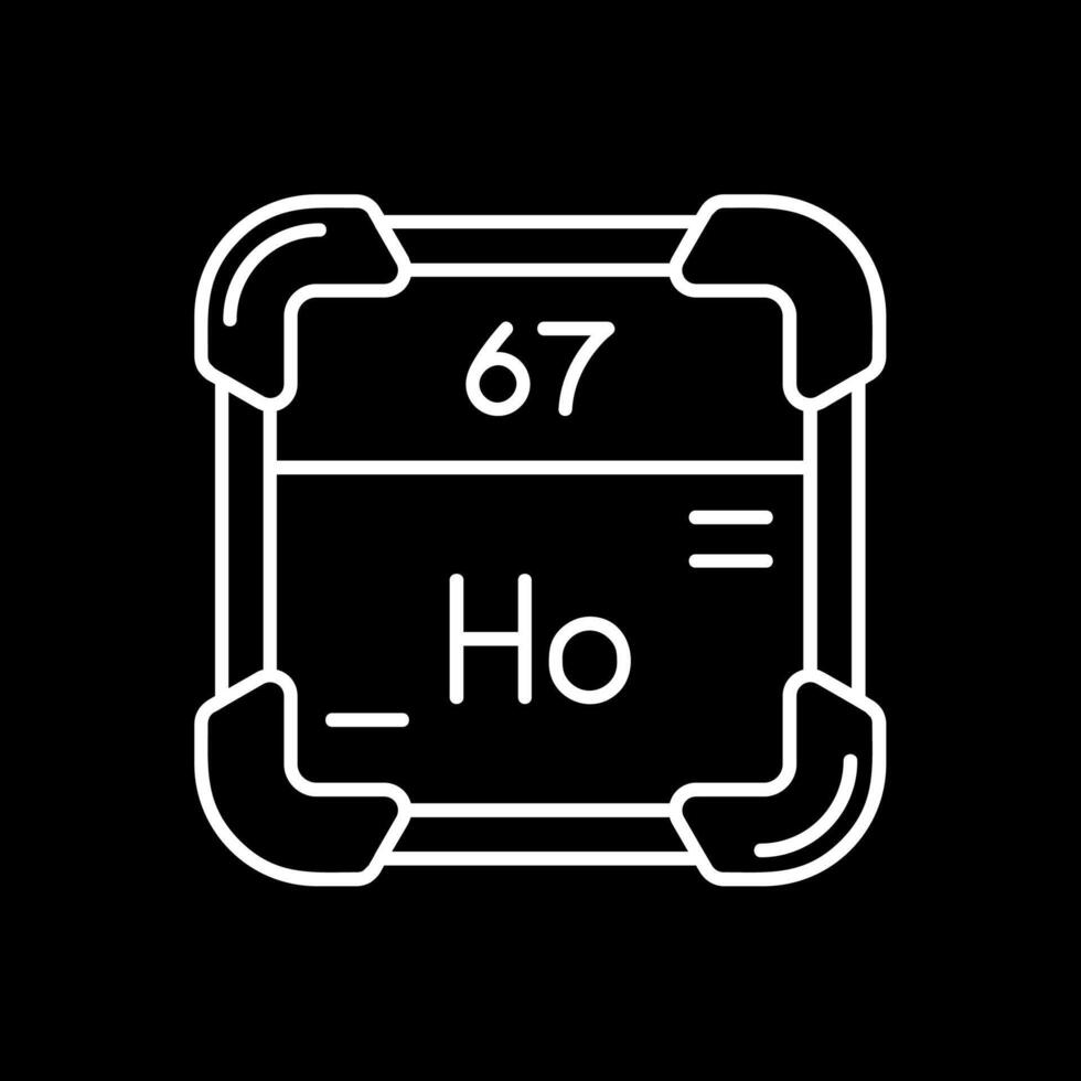 Holmium Line Inverted Icon vector