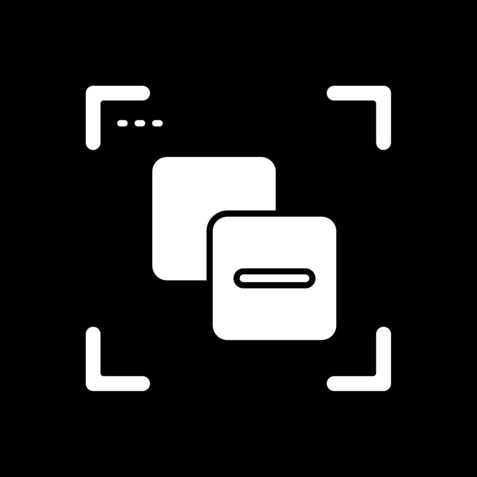 Substract Glyph Inverted Icon vector