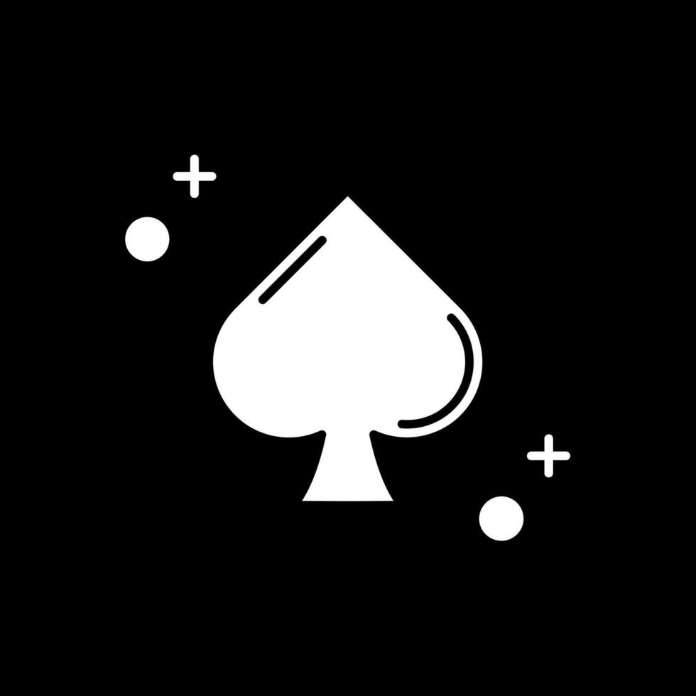 Spades Glyph Inverted Icon vector