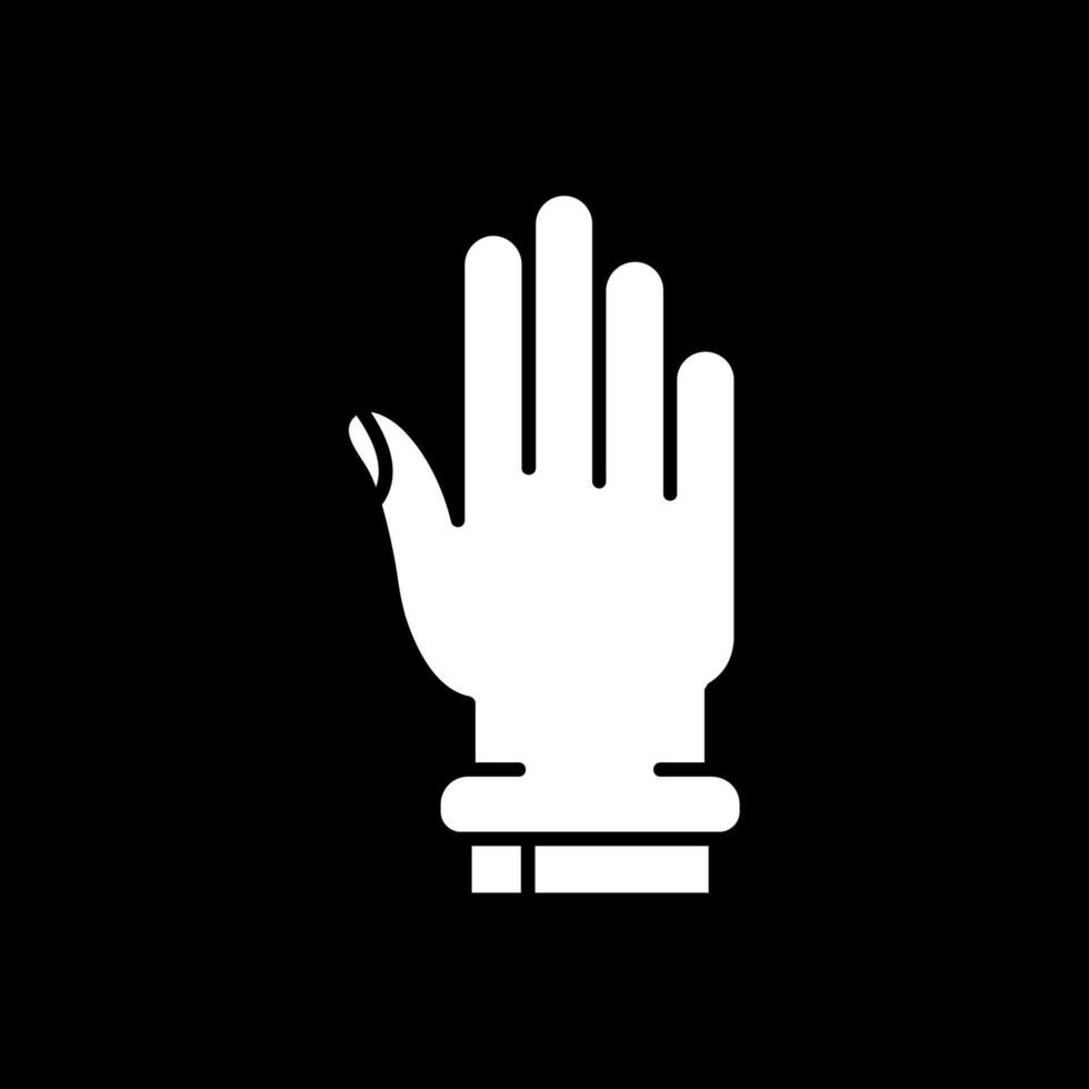 Hand Glyph Inverted Icon vector
