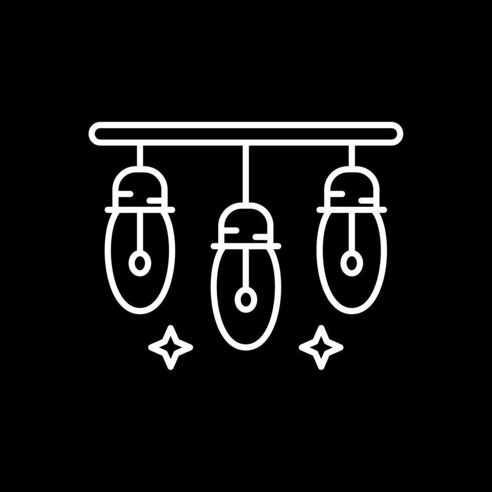 Lights Line Inverted Icon vector