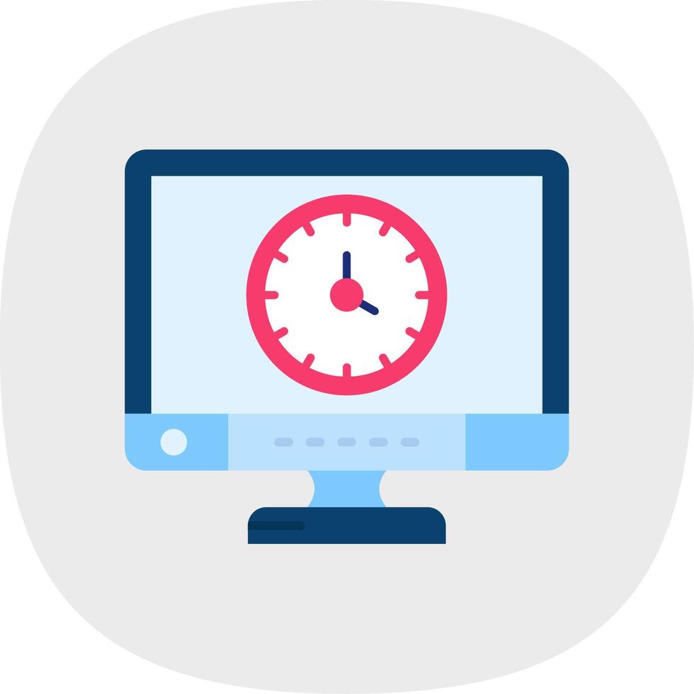 Time Flat Curve Icon vector
