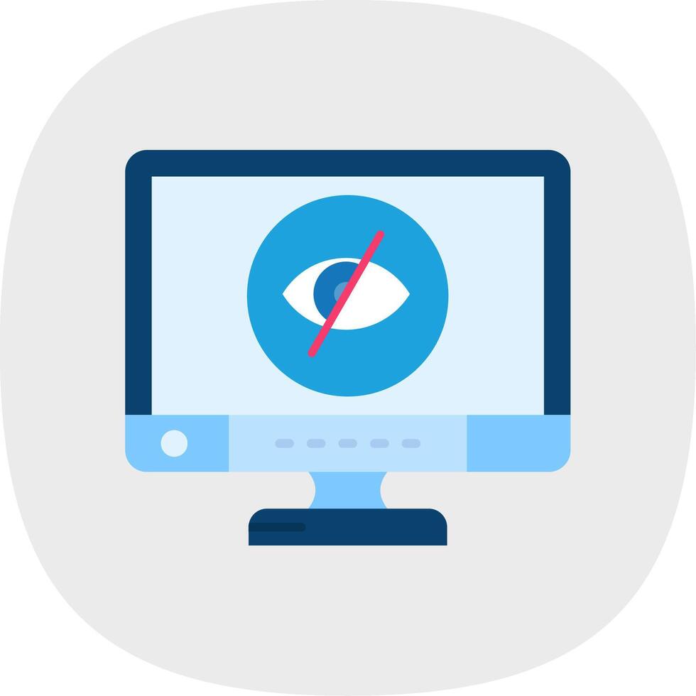 Disabled Flat Curve Icon vector