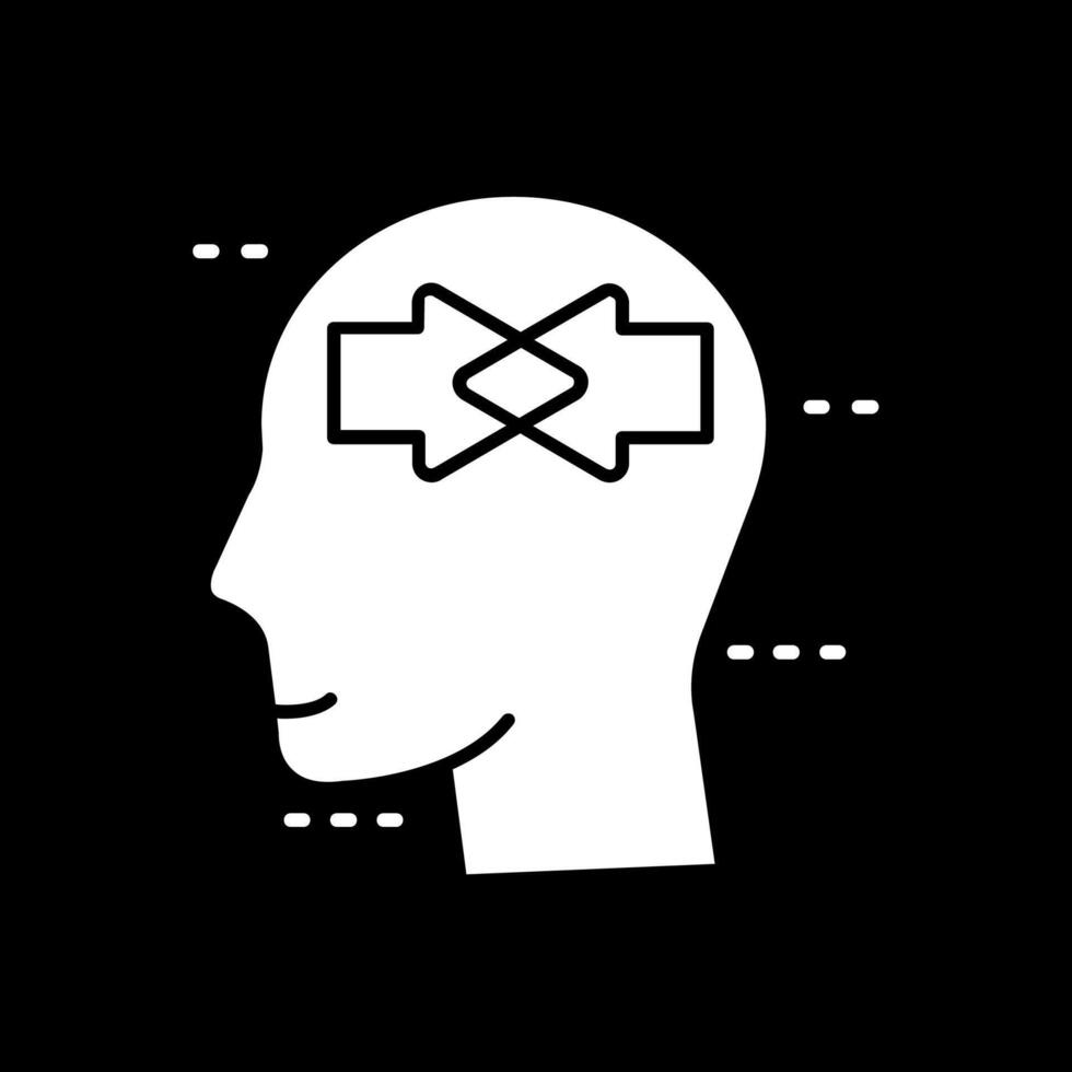 Conflict Glyph Inverted Icon vector