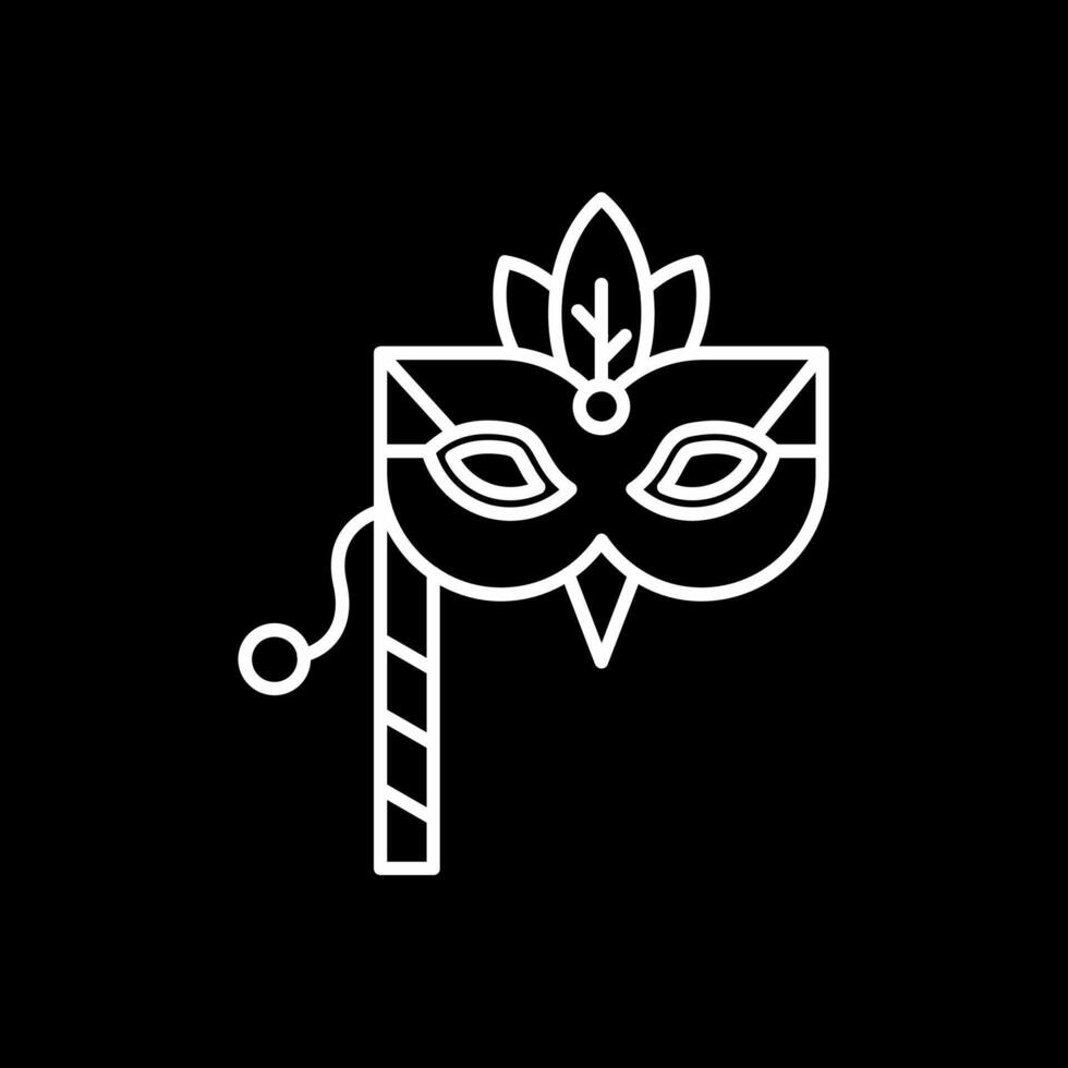 Mask Line Inverted Icon vector