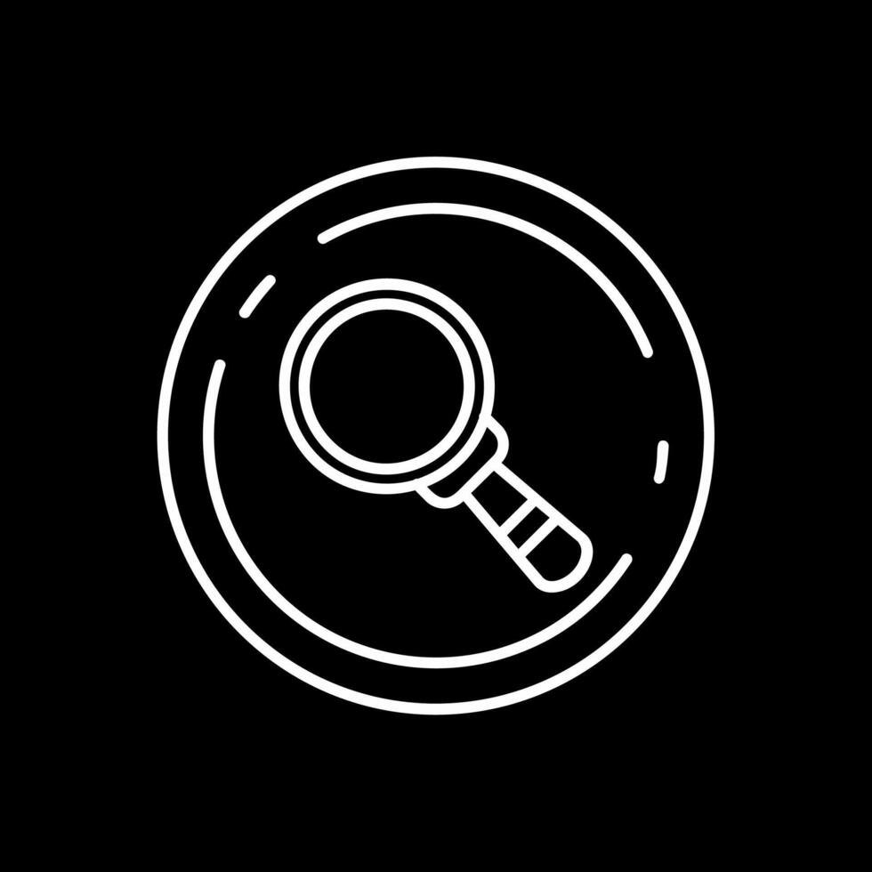 Search Line Inverted Icon vector